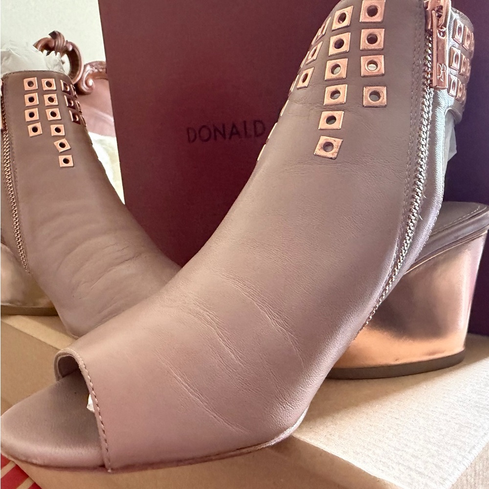 Donald J. Pliner Women's Heeled Boots - Rose Gold and Metallic